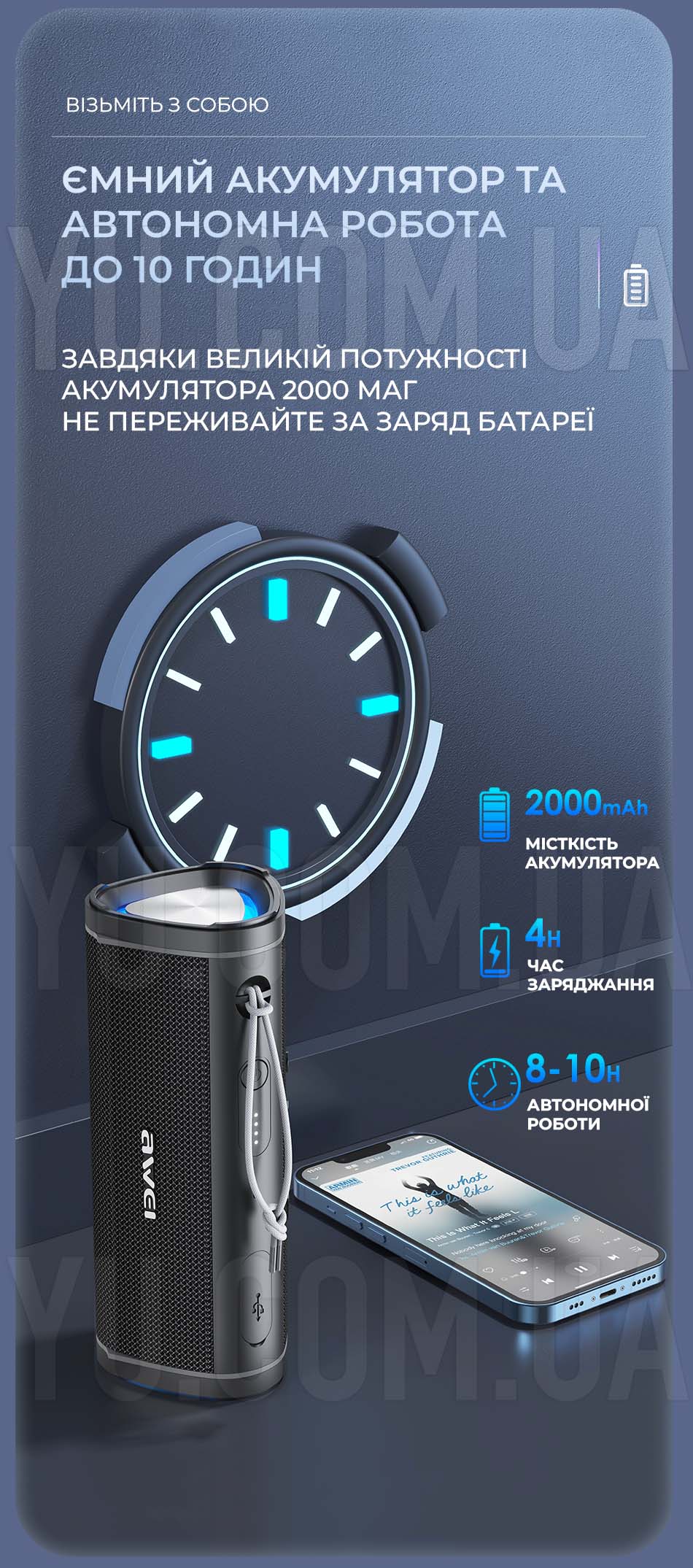 Портативна акустика AWEI Y331 Bluetooth Speaker Портативна акустика AWEI Y331 Bluetooth Speaker